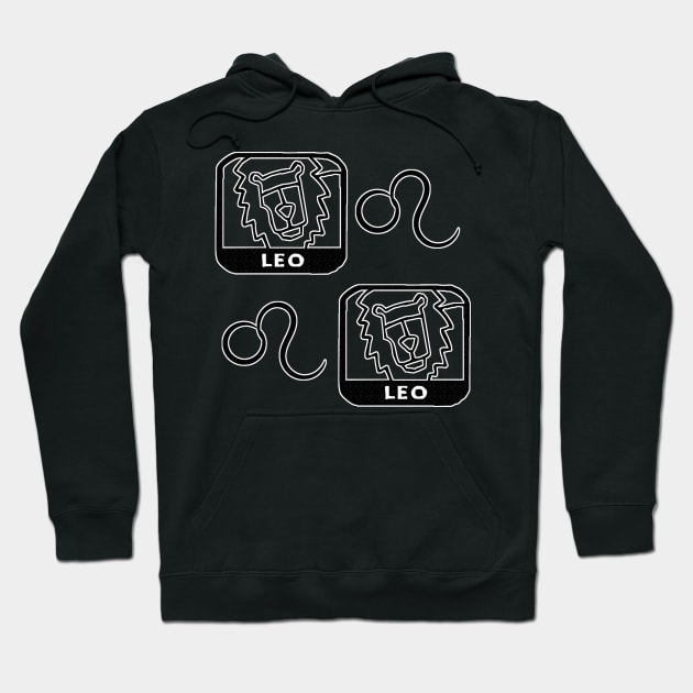 Leo Birth Sign - Black Hoodie by BurritoKitty